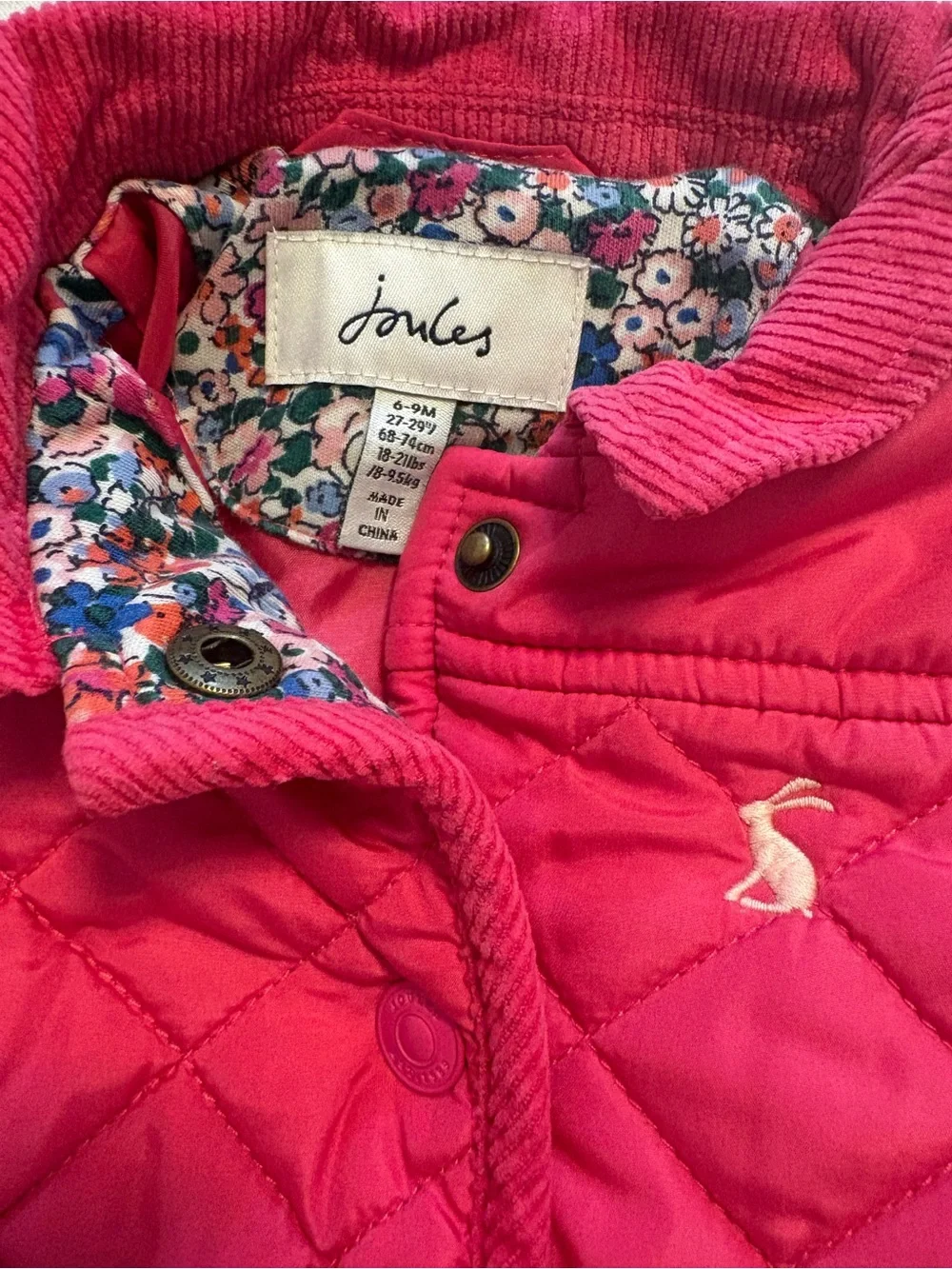 Joules Quilted Jacket 6-9M